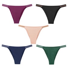 Femmes Briefes Satin Sous-Vêtements T-Back Panties Sous-Pants Thongs Bikini /