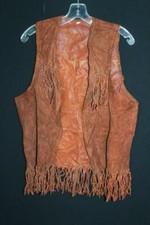Gilet Western En Suède Marron