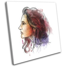 Watercolour woman illustration - woman,