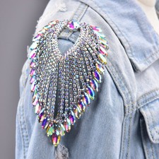 Paillettes Strass Bordure Cœur Gland Cristal Artisanat pour Chaussures Sac Décor