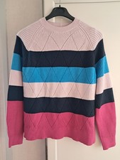 Pull neuf taille 42-44 rose noir blanc fuchsia