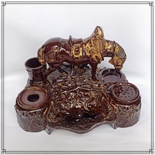 SPLENDIDE ENCRIER EN FAIENCE