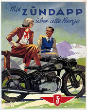Affiche moto Zündapp 1938 -