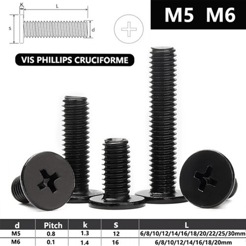 Vis cruciforme tête - m6,