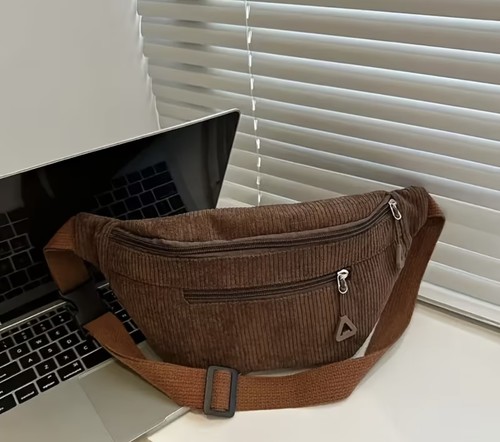 Sac banane velour côtelé - velour,