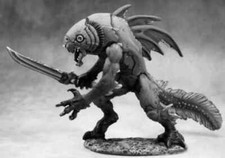 1x CHAPION TIIK - BONES REAPER figurine miniature d&d rpg fishman warrior 77187