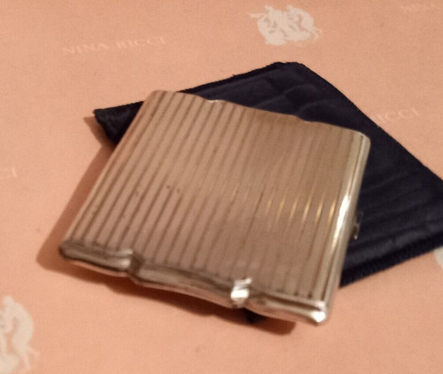 Ancien poudrier metal - ancien,