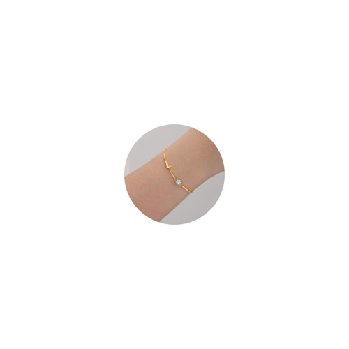 March birthstone bracelet - march, l