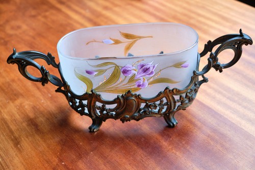 Jardinière art nouveau verre - art,