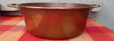 Grande Bassine À Confiture En Cuivre Poignée Laiton 2,140 Kg Diamètre 37,5 Cm