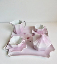 TÊTE À TÊTE EN PORCELAINE DE LIMOGES OU DINETTE ANCIENNE CRÉATION CF PARIS