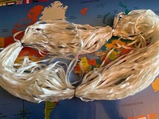 ECHEVEAU RUBAN ANCIEN 100 M VINTAGE BLANC NATUREL DOUBLE FACE