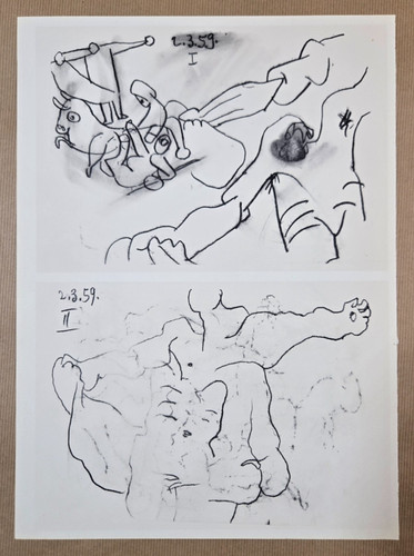 Lithographie noir blanc - lithographie, et