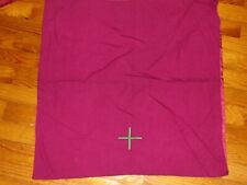 Voile de CALICE VIOLET et Broderie CROIX de l'ESPERANCE - Aube Ciboire Chasuble