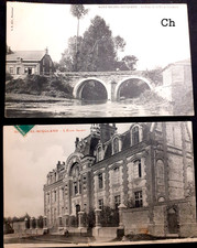 N°804/68  CPA De Saint Michel-Sougland.Lot de 2 cartes  Dep. 02  Ecrite