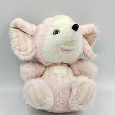Doudou peluche souris rose blanc rayé TARTINE ET CHOCOLAT  - 32646