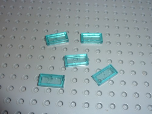 Lego trlightblue tiles 1x2 - trlightblue,
