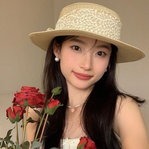 Pour chapeau paille beige - pour,