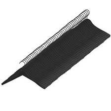 GERSO 50x Cintre de haute qualité en bois, largeur 45 cm, noir caoutchouté