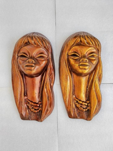 Paire bustes muraux art - paire,