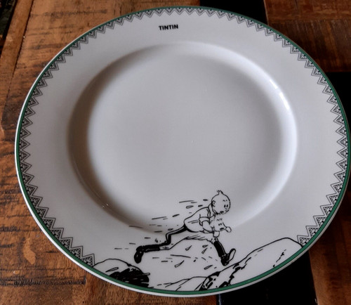 Hergé grand assiette - hergé-,