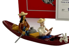 Pixi - Tintin -Caraco, Milou, pirogue (oreille cassée)-Coffret & Certificat-1988