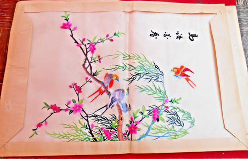 Broderie ancien asiatique sur - ancien,
