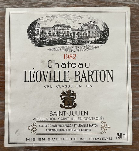 étiquette château léoville - Étiquette,