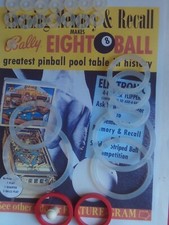 Kit  elastique silicone   transparent  pour flipper  eight  ball bally 1977-