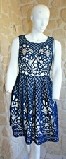 Robe cocktail marine petit 46