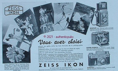 Publicite zeiss ikon appareil - ikon,