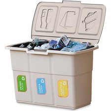 Poubelle de tri 3 bacs de 25L