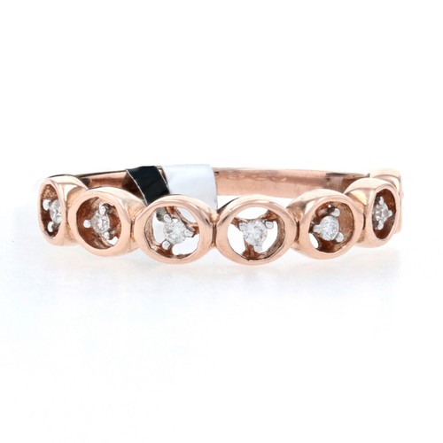 Bague mariage rose 9k - or,