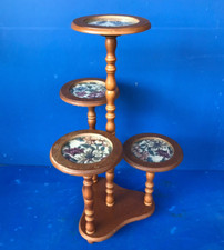 Ancienne sellette en bois porte pots de fleurs vintage déco années 1970