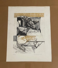 Grande gravure XXème signée