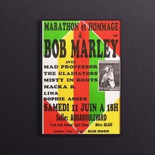 Affiche Vintage Originale - Bob Marley - Aquaboulevard - 1994