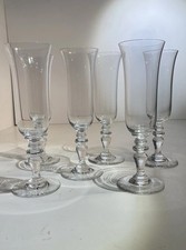 BACCARAT CRISTAL  6 Flûtes à Champagne MODELE VENCE ht 19,2 cm Estampillé 1