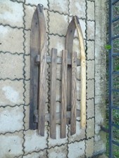 ancienne luge en bois déco montagne