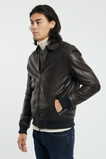 D'AMICO VESTE HUNTER EN CUIR DGU0527 NOIR BLACK NEUF FW24/25