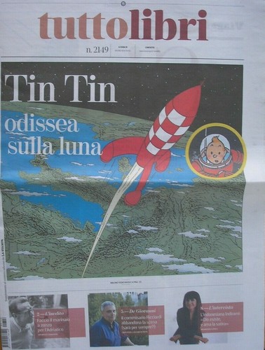 Tintin marche sur la - sur, lune
