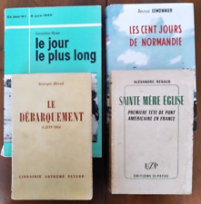 Lot 4 livres anciens : DEBARQUEMENT ET BATAILLE DE NORMANDIE 1944 - WW2