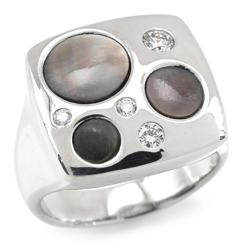Tasaki bague carrée signet - tasaki,