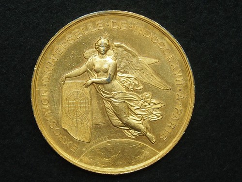 Medaille etain doré - medaille,