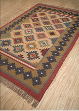 Tapis en laine de jute Kilim