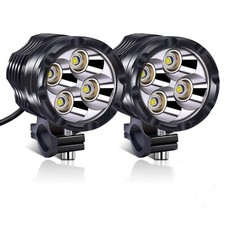 40W Phare Moto Feux Additionnels LED 2Pcs Phares Avant Phares supplémentaires...