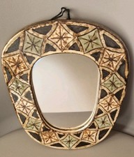 tres rare miroir jean claude malarmey  vallauris annees 50/60