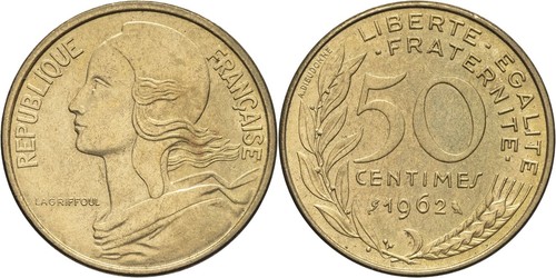 Pièce rare monnaie 50 - pièce, de