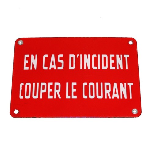 Ancienne petite plaque