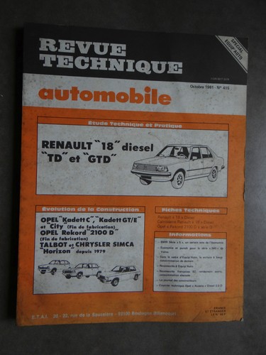 Revue technique automobile - revue,