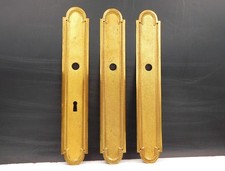 Vintage,Lot de 3 plaques de propreté en Laiton Perlé, style Louis XVI,porte